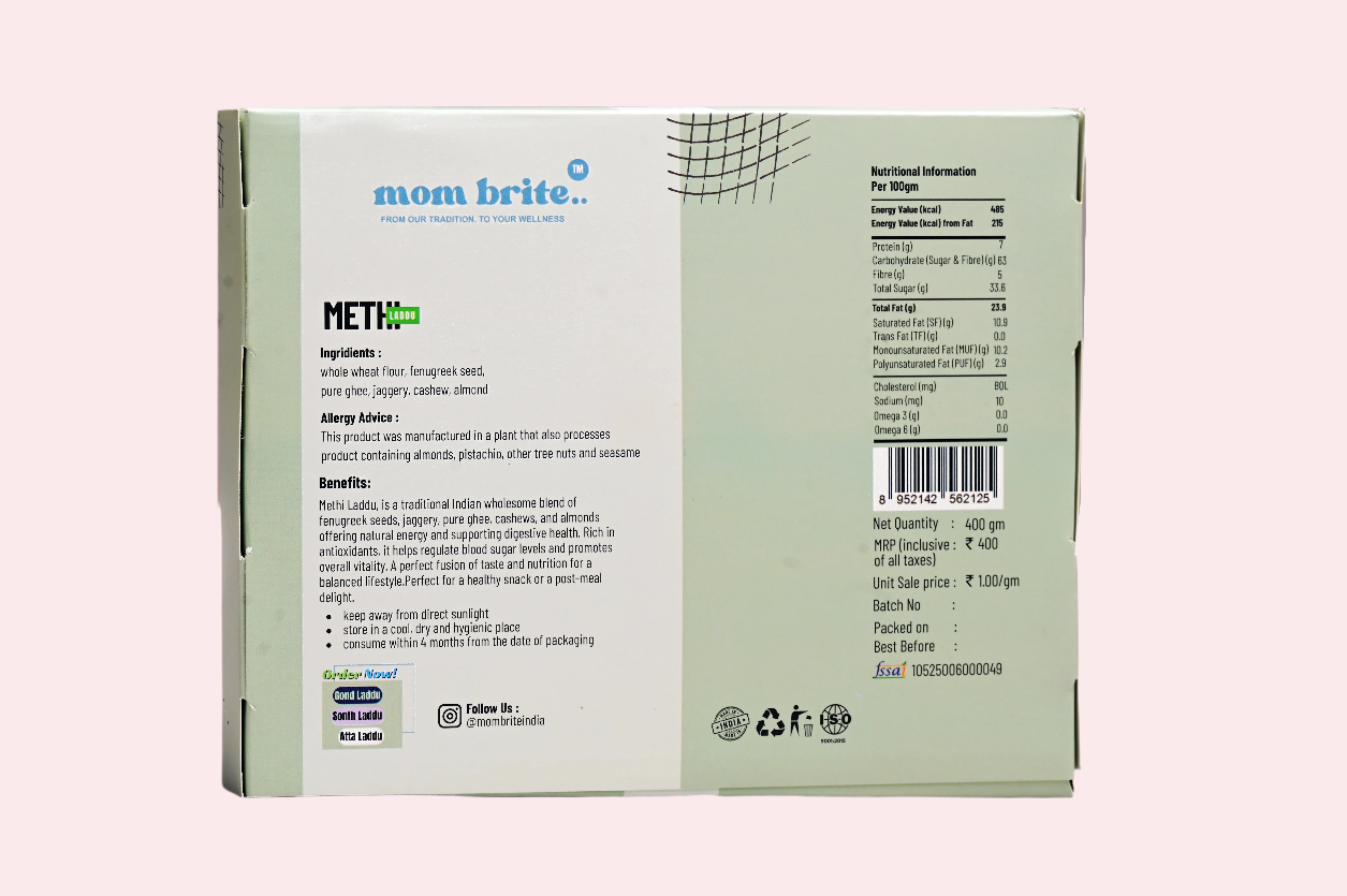 Mombrite Methi Laddu 400g